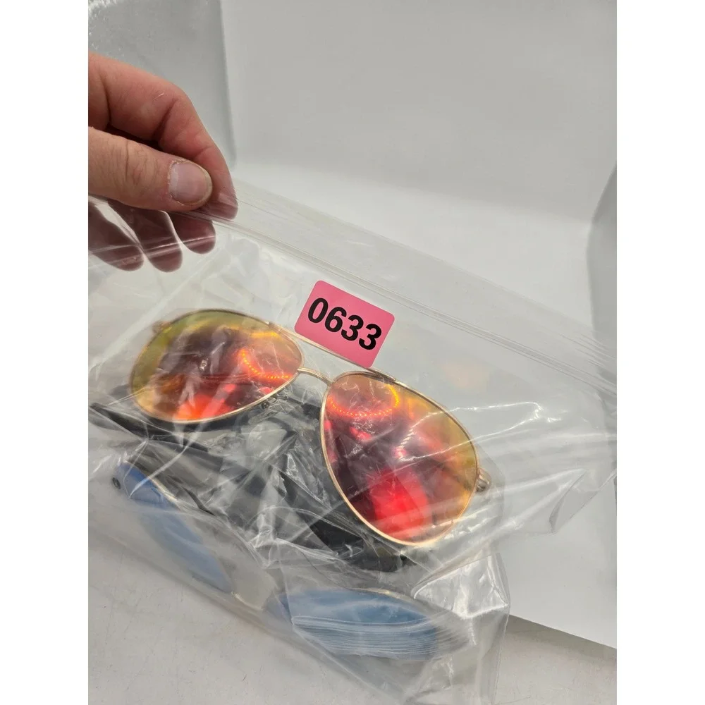 Style Aviator Sunglasses Unisex OS Multicolor Mirrored Lens Metal Frame -NEW